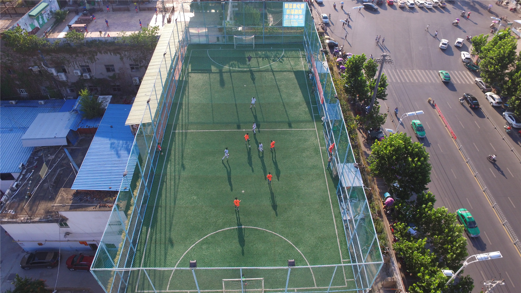 阜阳足球比赛视频,空中看阜阳大型航拍