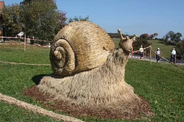 稻草堆也是风景,稻草堆弄成柴火