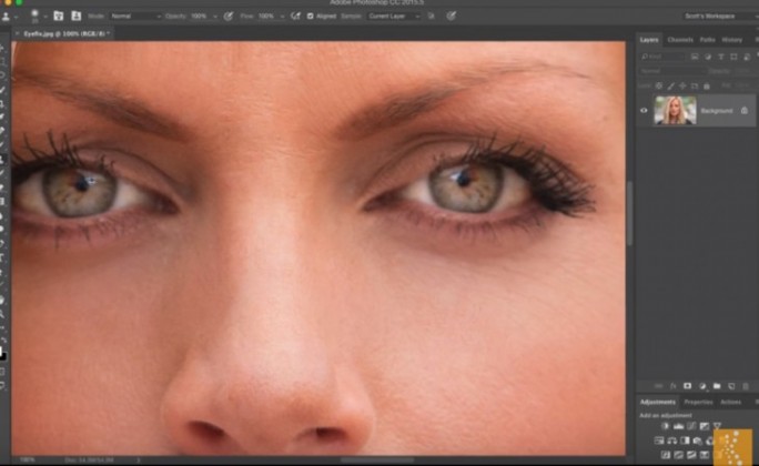 ps怎么修眼白偏色,ps修复眼睛大小眼