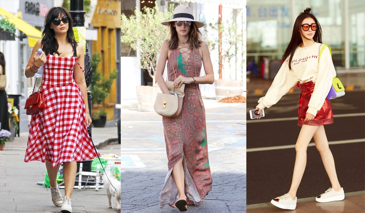 明星穿搭女夏装徐璐,徐璐张天爱同款裙