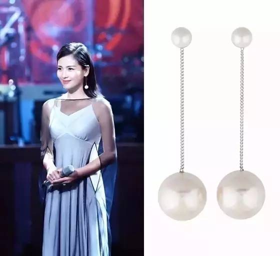 刘涛同款星星耳饰,刘涛同款珍珠耳环