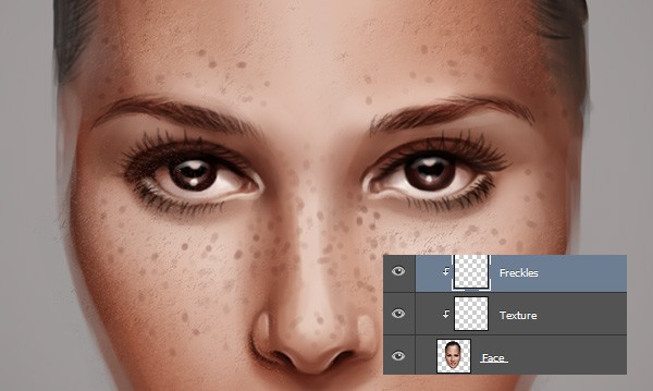 脸上疤痕绘画教程,怎么画雀斑p图