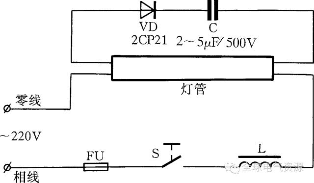 各种灯具线路接线图,单个灯具接线示意图