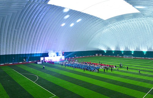 沈阳勒思气膜足球馆,沈阳五环足球气膜馆地址