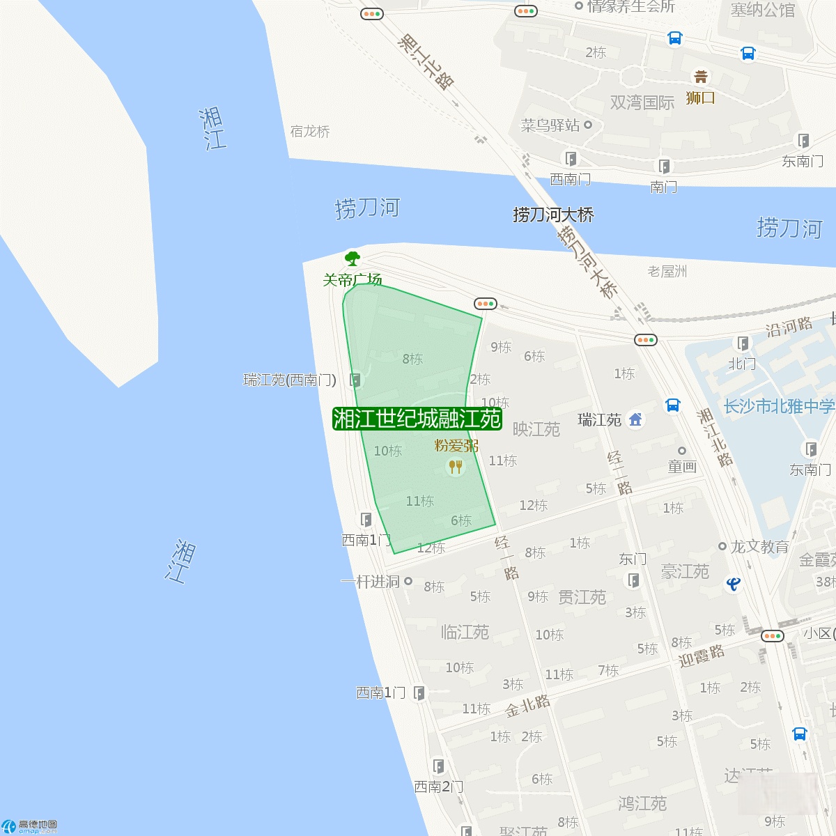 长沙开福区湘江世纪城在哪里,开福区湘江世纪城临江苑