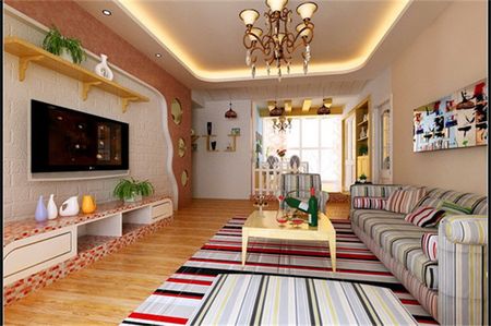 惊艳的客厅背景墙,小户型客厅装修图电视背景墙