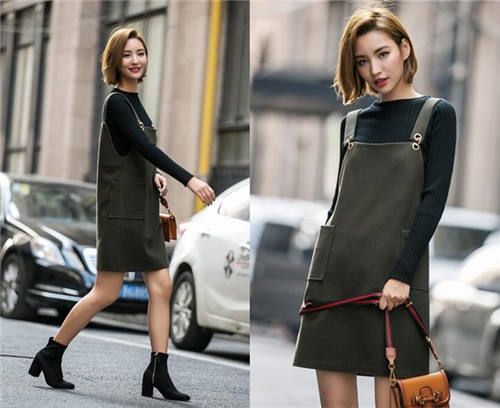 六十岁女人穿冬季连衣裙搭配,方格连衣裙冬季怎么搭配衣服