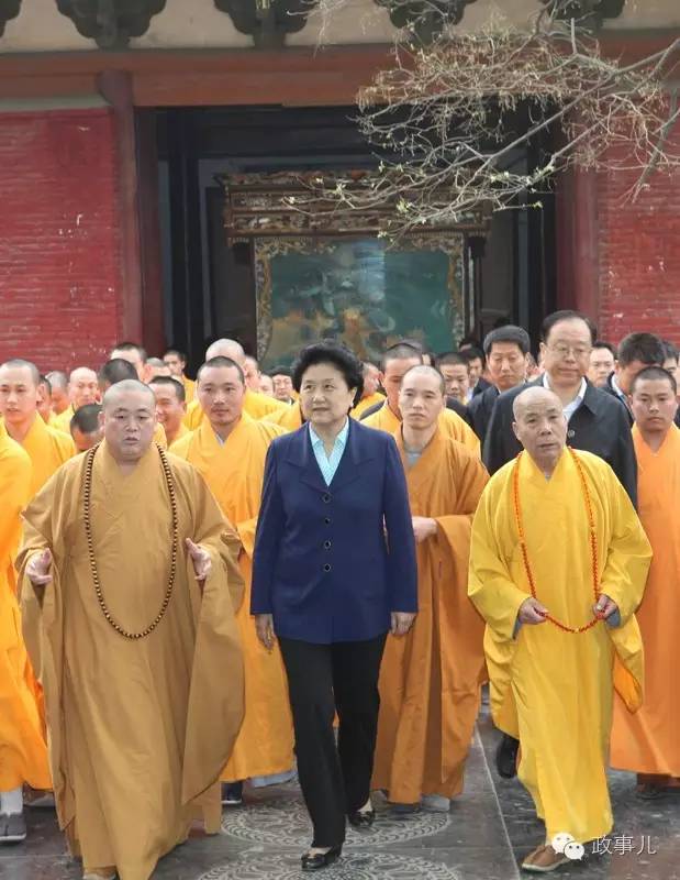 来到少林寺的政要：江*民泽**、李鹏、*邦国吴**、*庆林贾**等