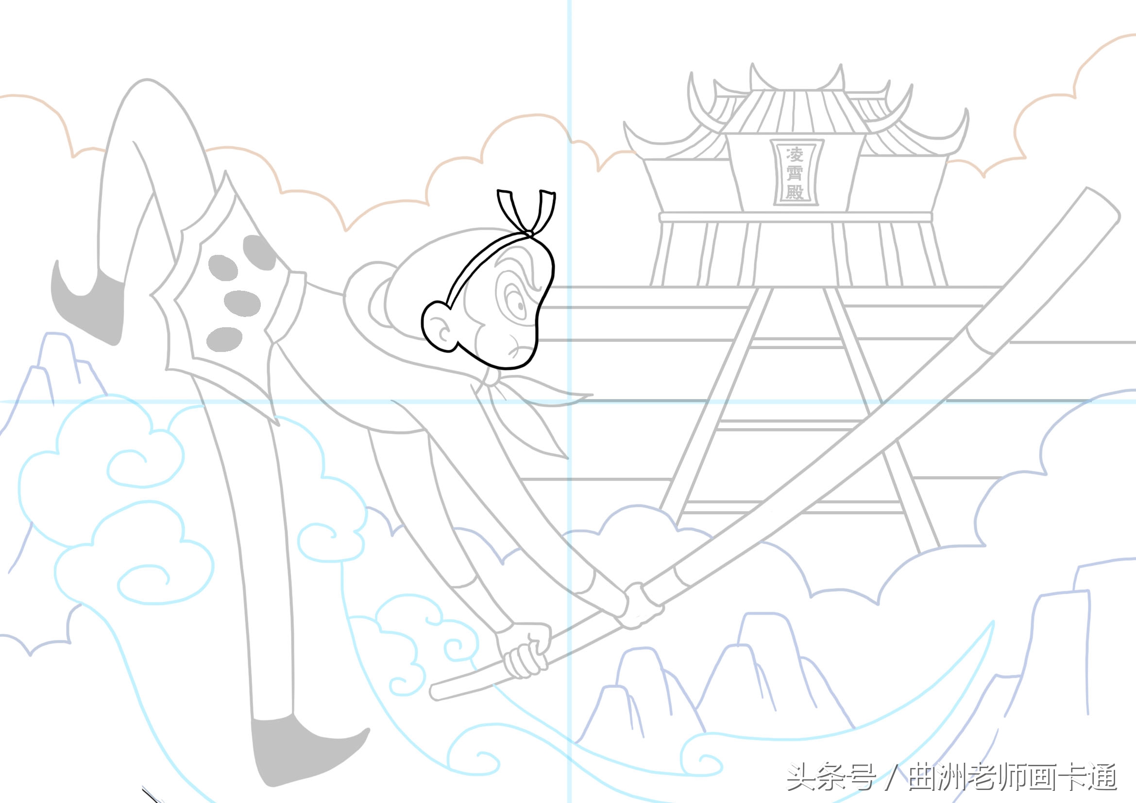 幼儿园西游记角色孙悟空怎样画,西游记简图幼儿画孙悟空