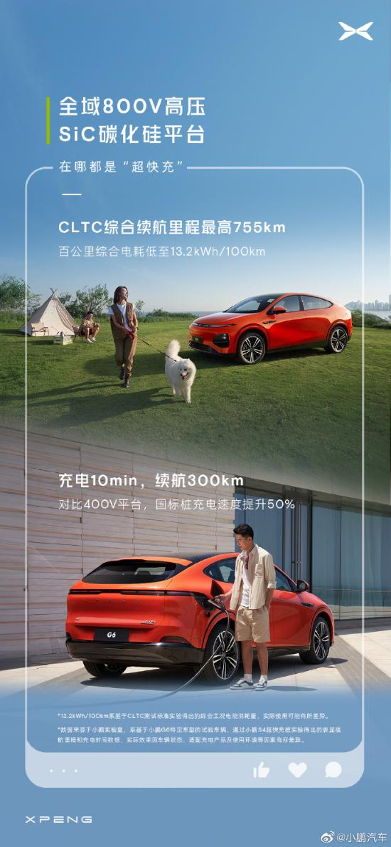 新能源中型suv多车海选小鹏g6,售20.99万元起小鹏g6正式上市