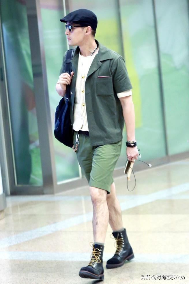 胡歌留胡渣帅呆路人视角,男人魅力胡歌十足英伦风造型