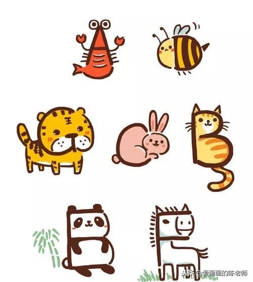 用字母a画一个动物,用字母a画可爱的画