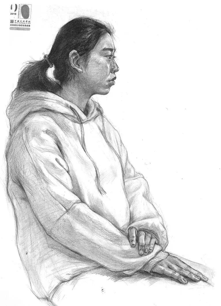 2018年国美色彩高分卷,国美素描高分