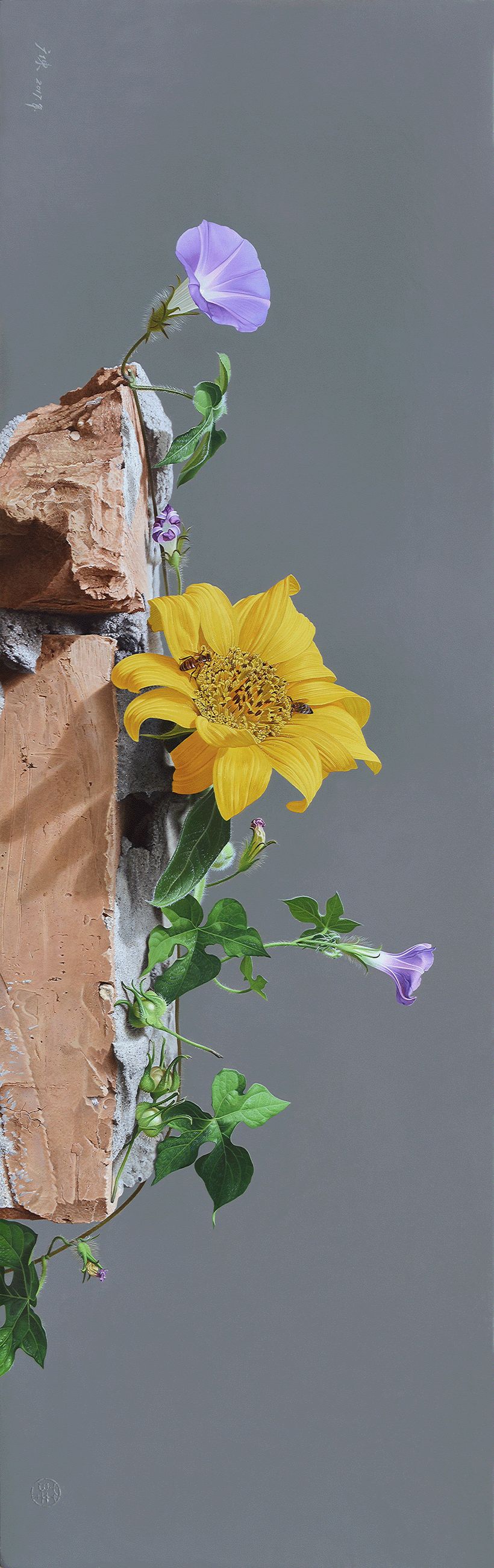 冷军画桃子图片大全,冷军画桃子放大5倍