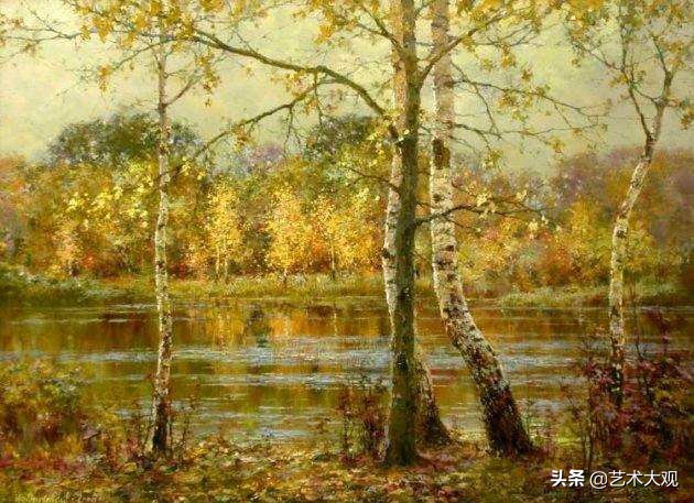 俄罗斯画家风景油画作品选集,尤里奥布霍夫人物画