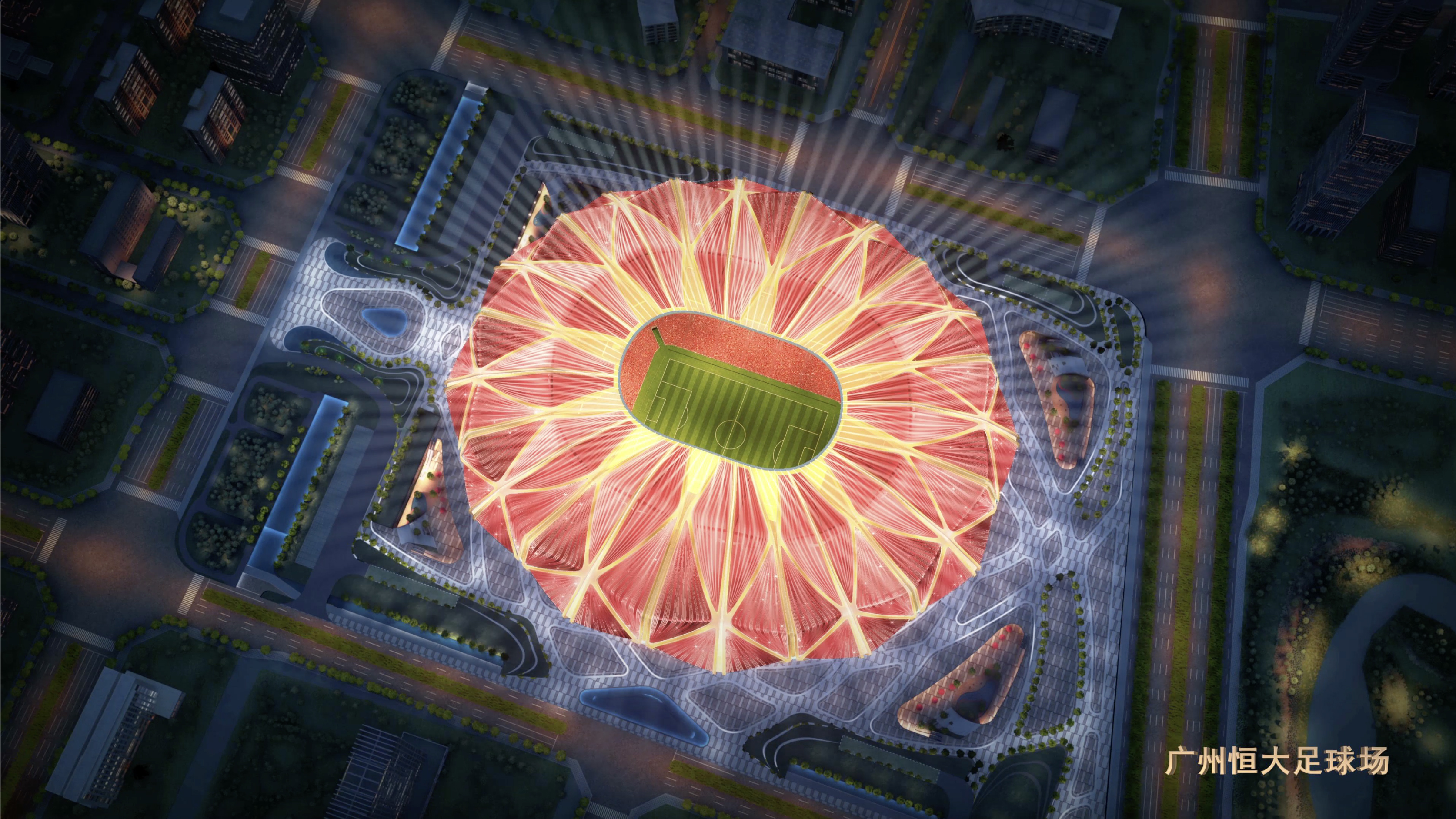 进军世界杯不是梦!恒大十万人足球场灯光效果片震撼来袭