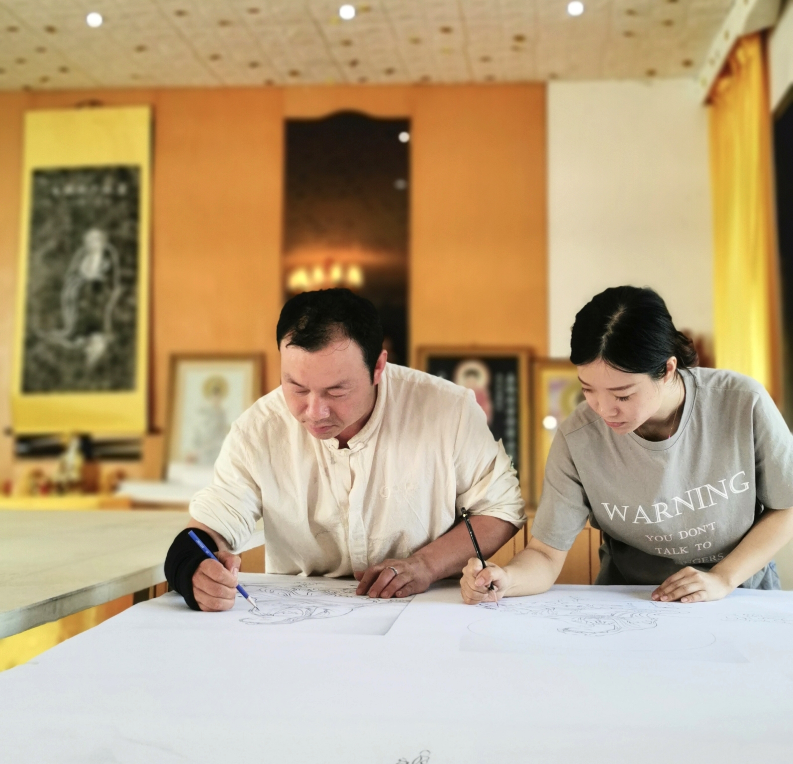 观音菩萨三十二像工笔画,观世音菩萨画像工笔画