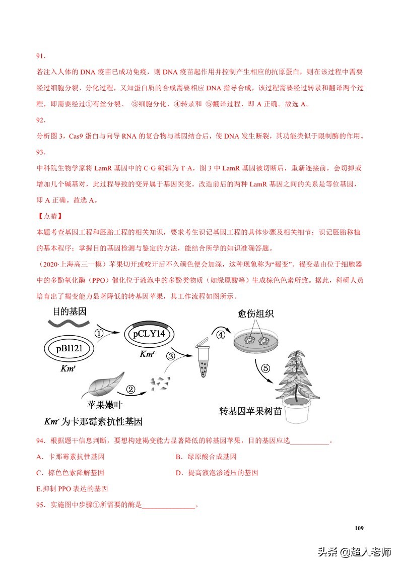 2024生物高考10大热点主题,生物江苏新高考复习资料2025