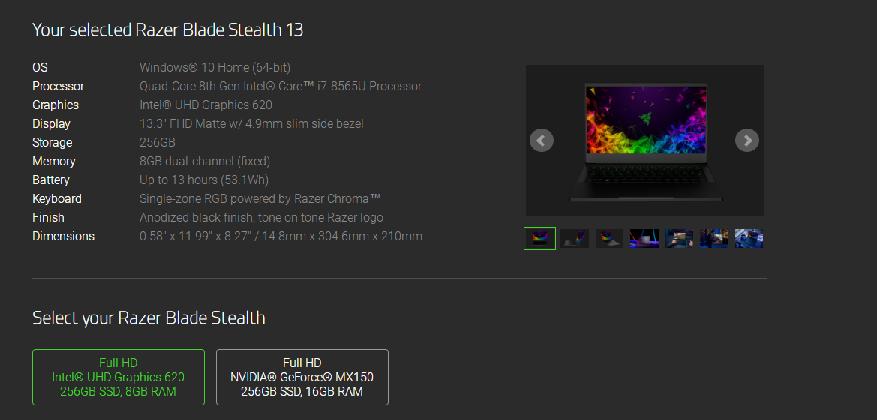 雷蛇2020款灵刃13潜行版配置,雷蛇2020款灵刃