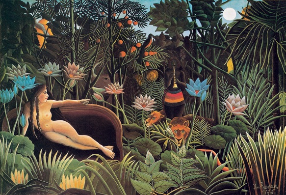 亨利卢梭原始主义画,亨利卢梭的丛林的创意画创作理念