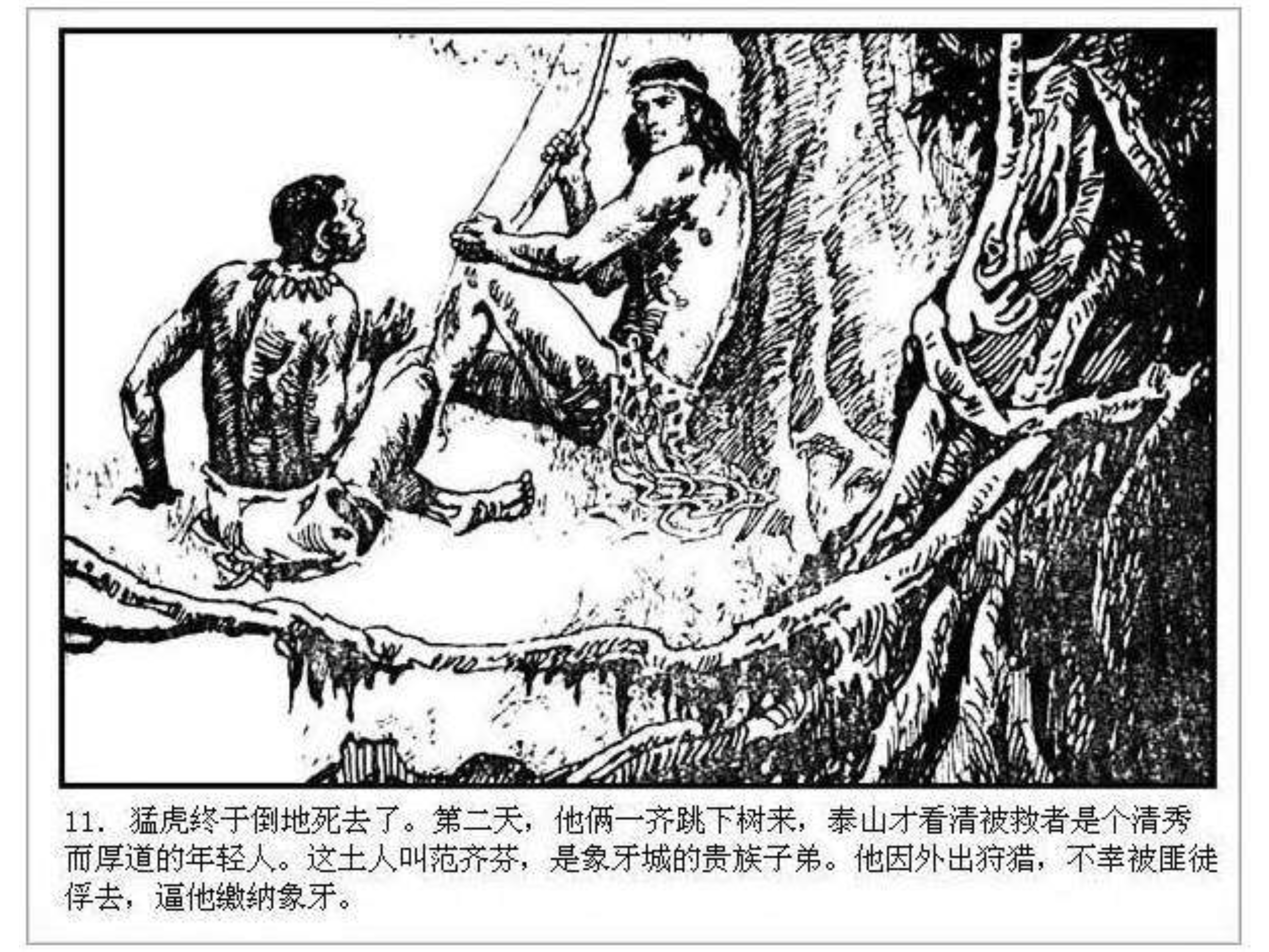 人猿泰山卡通画,连环画泰山凯旋钱贵荪绘