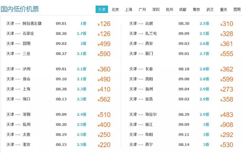 7月天津飞三亚往返机票团购,9月天津出发特价机票往返