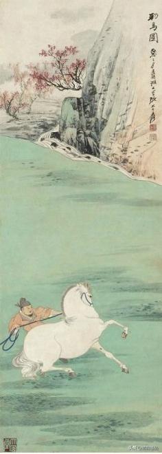 张大千最著名的动物画,张大千画写意的录像