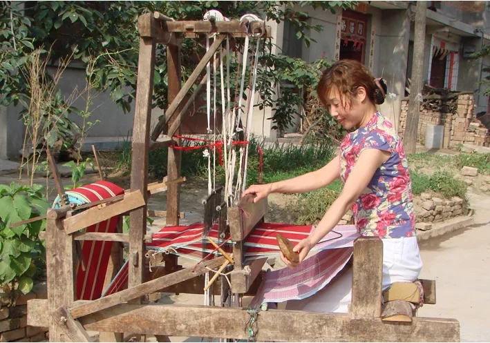 陕西手工织布的历史渊源,陕西武功县苏绘手工织布