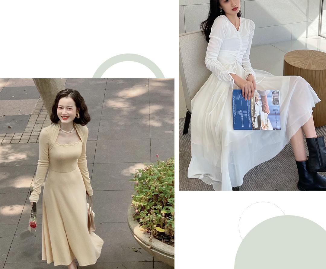 秋天连衣裙推荐,秋天必备的连衣裙简约搭配