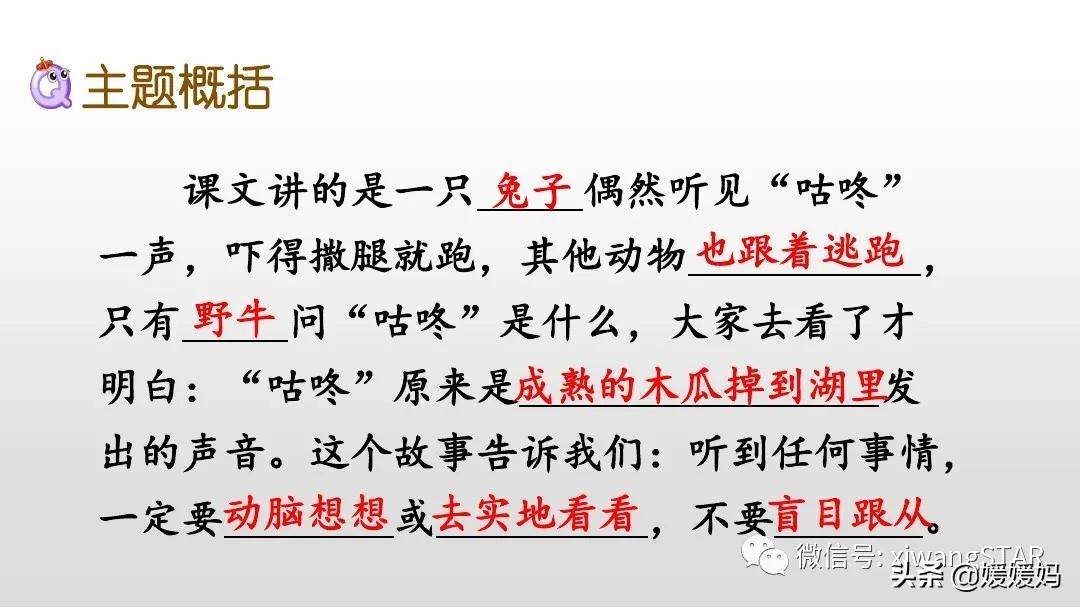 一年级下册20课咕咚,小学一年级语文下册咕咚视频