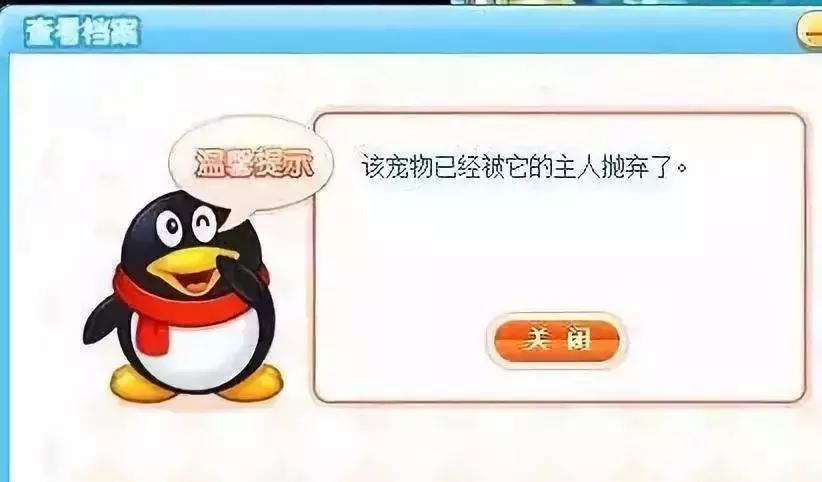 陪伴我13年的QQ宠物，永久下线了，那个小朋友，再见....