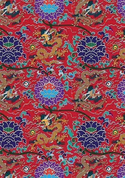 庄重华美的中国古典纹样,东方纹样图植物