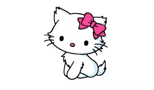 萌萌哒小猫咪简笔画,超萌小猫咪简笔画