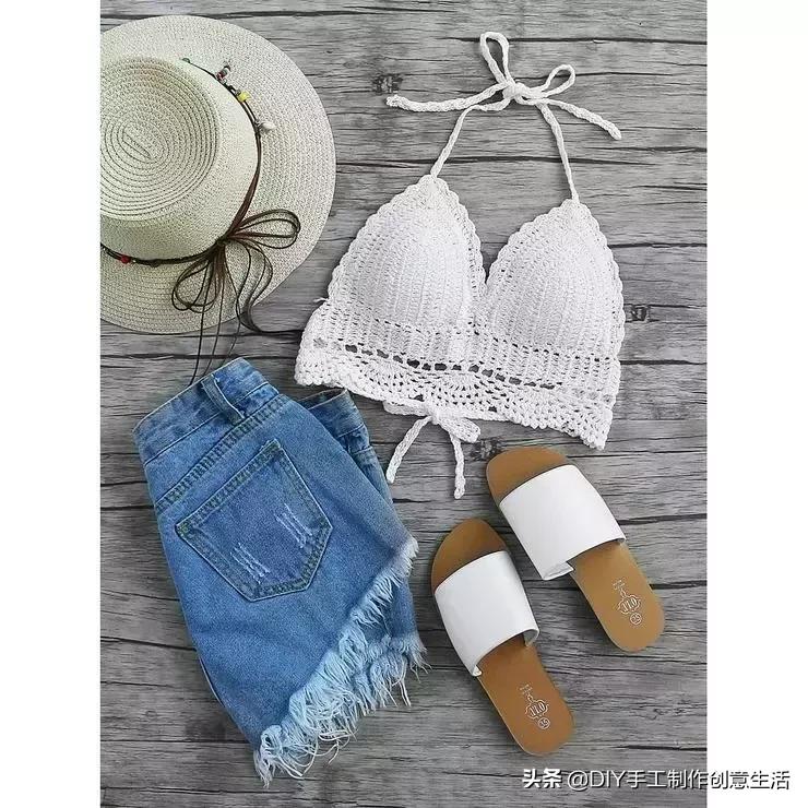 夏天来了，一定要钩一套给自己，有钩织教程