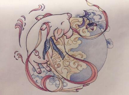 简单敦煌纹样,敦煌飞天壁画适合纹样