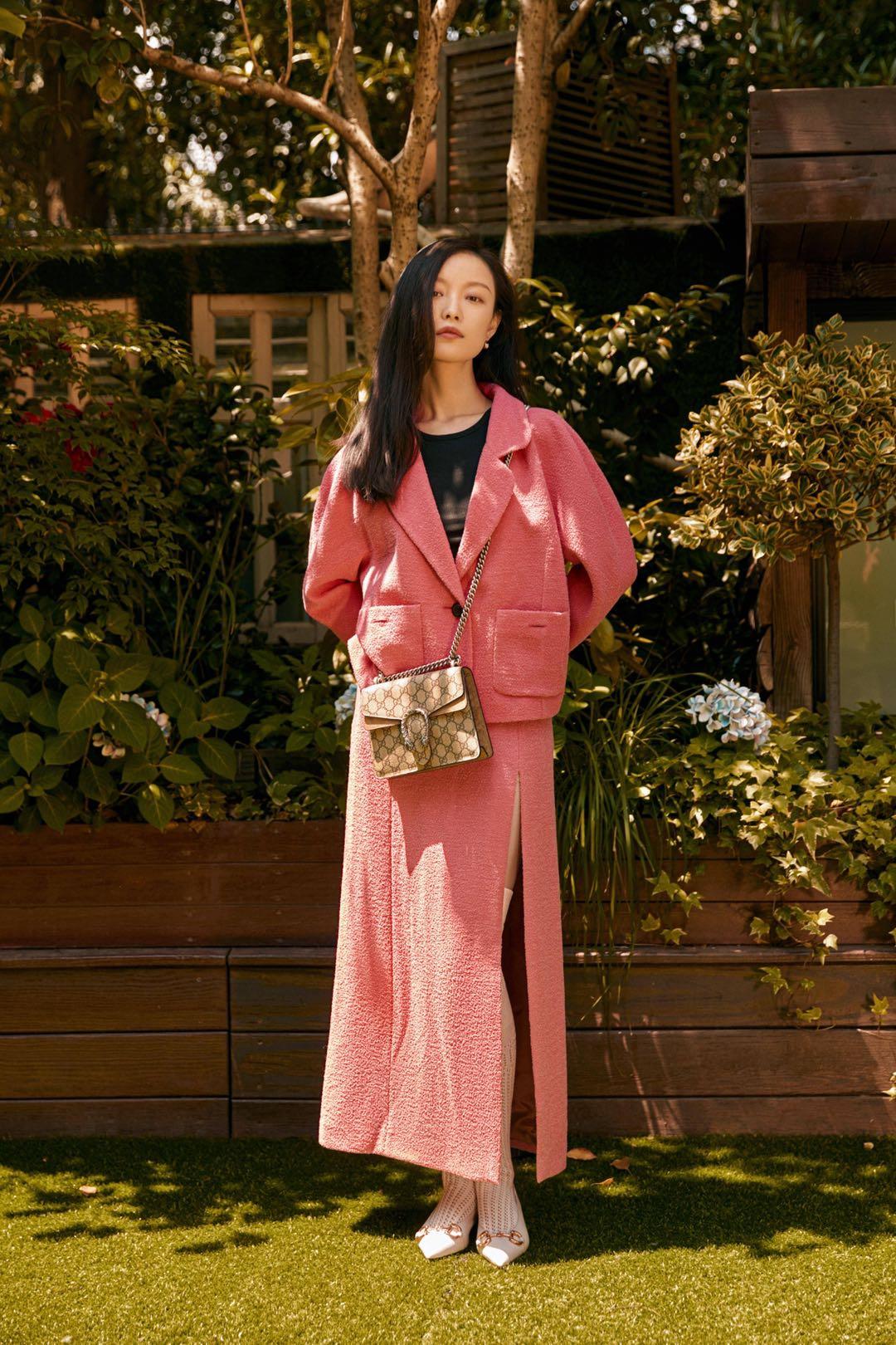 倪妮雪纺衬衫穿搭,倪妮黑色雪纺上衣