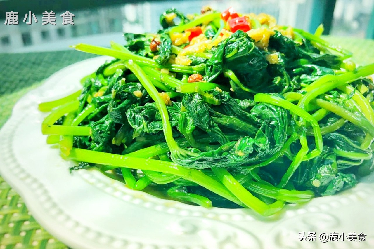 媳妇整个假期都在吃红薯叶！5块能买一大把，清新嫩脆，刮油减脂