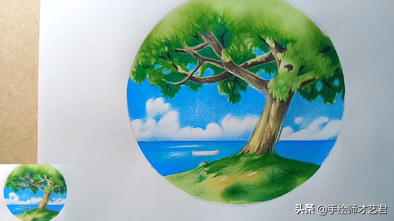 用彩铅画简单好看的风景画教程,彩铅画风景画教程入门简单