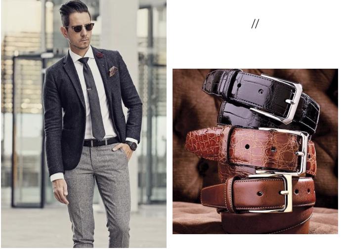 男士腰带的选择方法图片,腰带的系法男生休闲单环