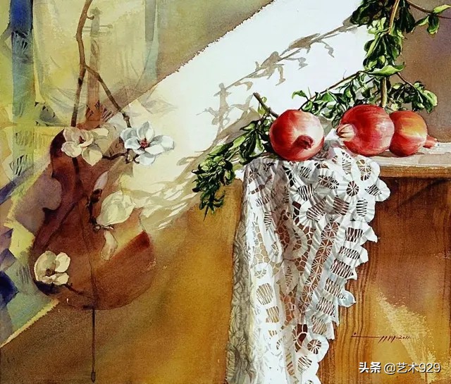 韩国水彩画家misulbu作品欣赏,韩国水彩画风景作品