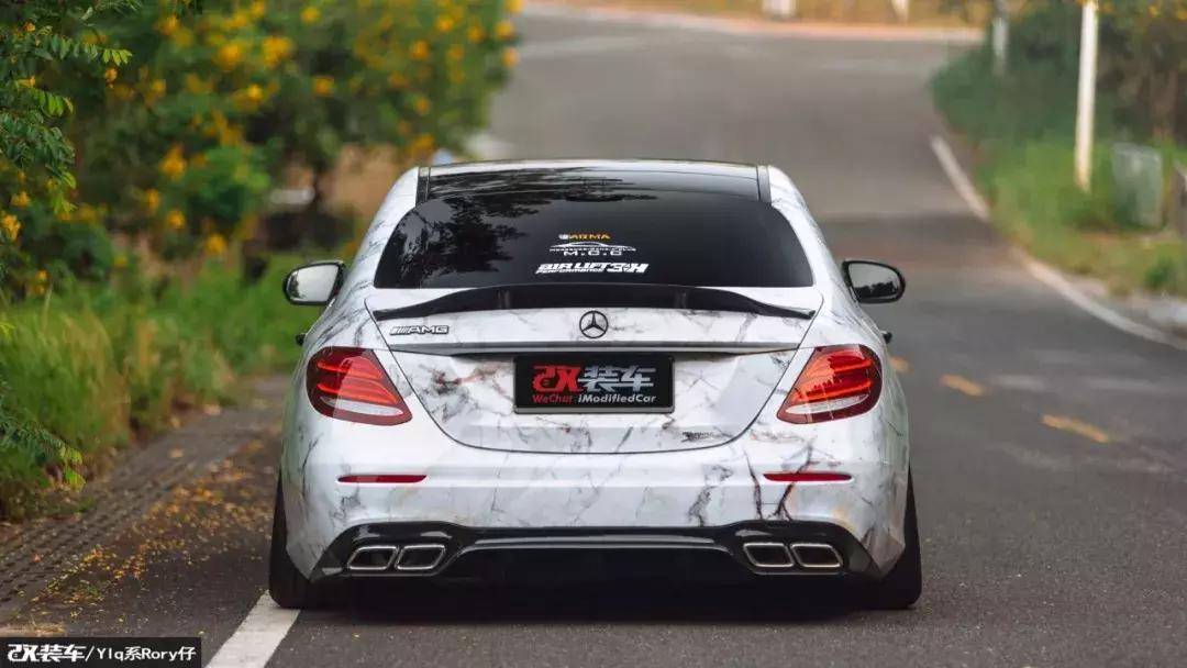 2018年奔驰e300改装黑武士,奔驰e300改黑武士加恶魔之眼