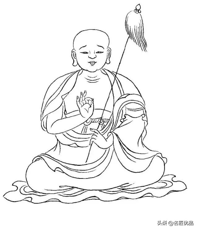 降龙罗汉白描图高清图片,十八罗汉白描图高清图片