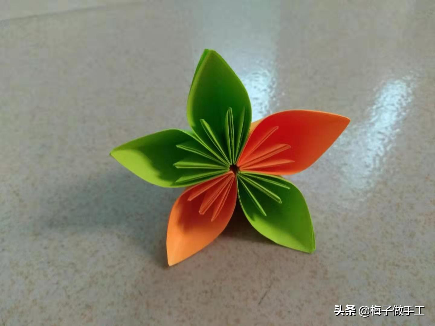 手工折纸樱花5瓣简单好看,折纸樱花怎么做