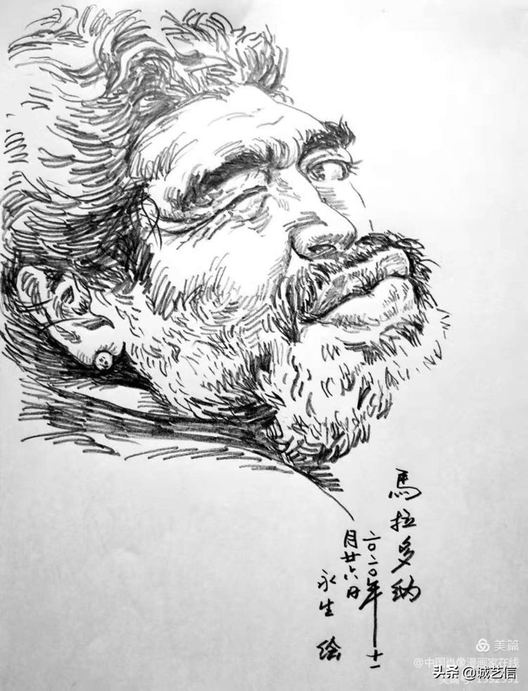 马拉多纳高清漫画壁纸,马拉多纳漫画