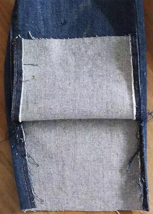 牛仔裤怎么改造成破洞流苏,旧牛仔裤腿简单变裙子