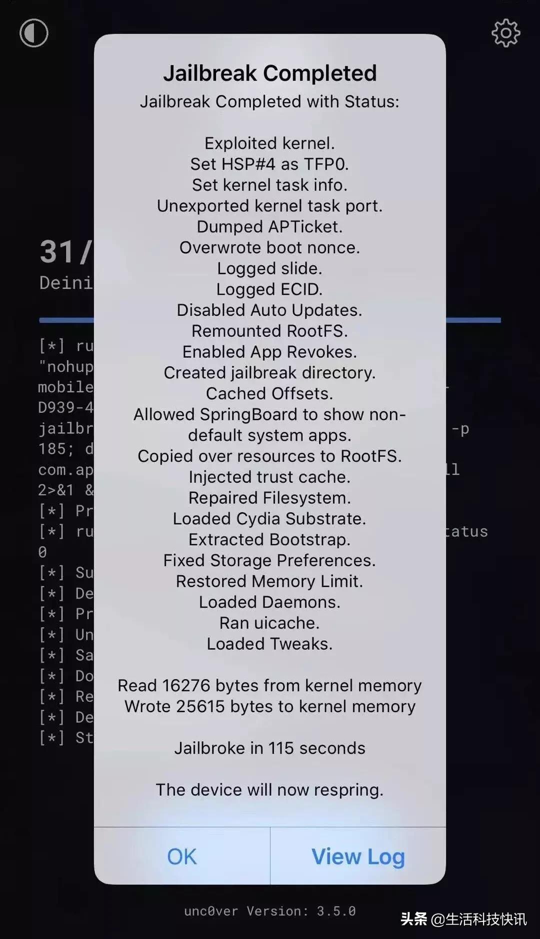 ios12.4完美越狱已达成,ios12.5.4越狱后安装cydia