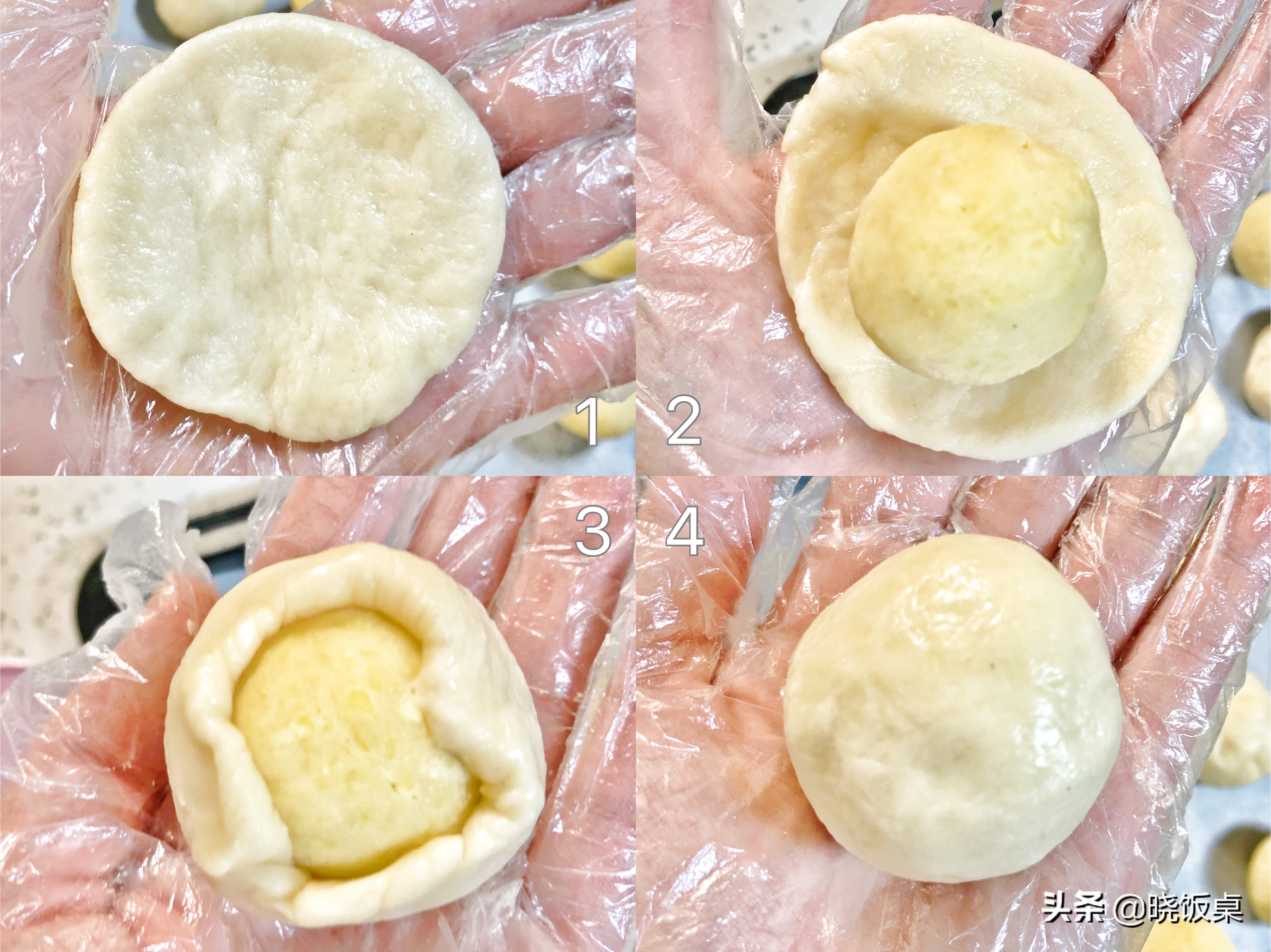 简单易做的酥皮绿豆饼,软皮绿豆饼不用炒馅绵软香甜