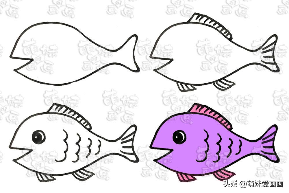 春节小朋友的简笔画怎么画好看,简笔画年年有余小孩