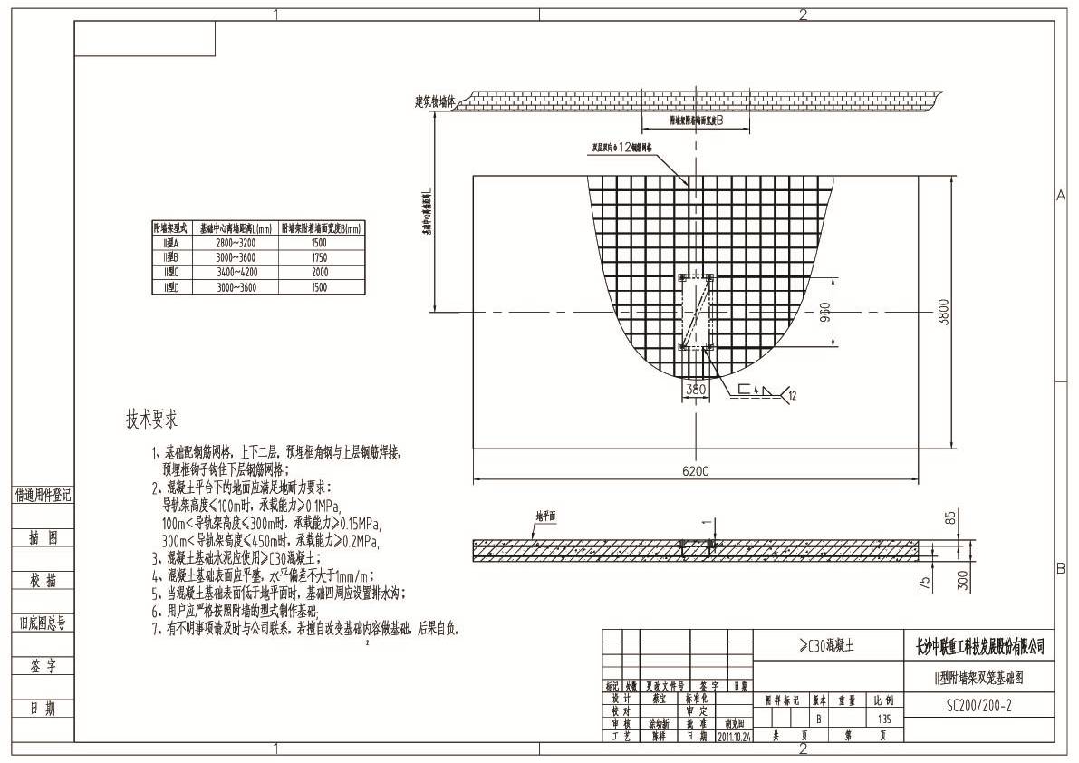 人货电梯基础施工专项方案,施工升降机安装在地库顶板方案