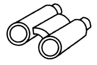 儿童简笔画教程-望远镜，透过望远镜你会看见不一样的世界